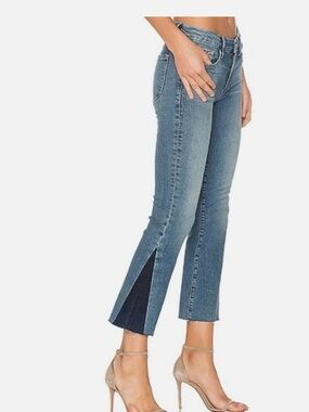 Frame Denim Le Crop Mini Unfinished Hem Boot in Austin size 25